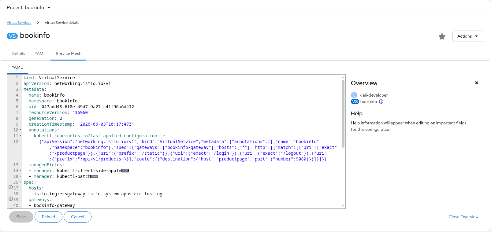 Istio Config Details